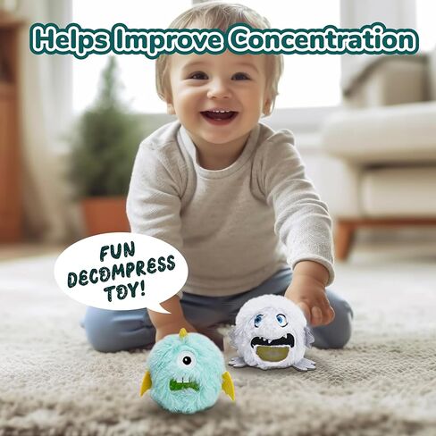 Squishy Toys Stress Balls, Plush Monster Fidget Toys for Kids Adults, Fidget Toys with Squishy Ball Inside Belly for Stress Relief, Calming, Focus, Autism and ADHD in Kuwait