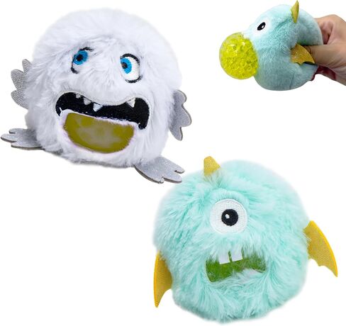 Squishy Toys Stress Balls, Plush Monster Fidget Toys for Kids Adults, Fidget Toys with Squishy Ball Inside Belly for Stress Relief, Calming, Focus, Autism and ADHD in Kuwait