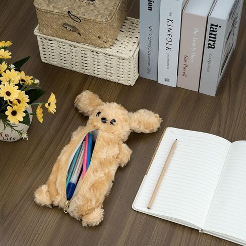 حالة قلم رصاص Plush Plush Plush - حقيبة فخمة لطيفة لعلامات الأقلام - حقيبة قرطاسية حيوانات حيوانية رائعتين للمكتب in Saudi Arabia