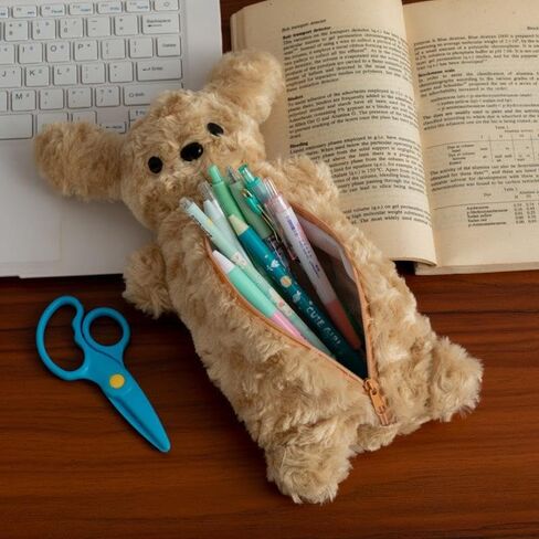 حالة قلم رصاص Plush Plush Plush - حقيبة فخمة لطيفة لعلامات الأقلام - حقيبة قرطاسية حيوانات حيوانية رائعتين للمكتب in Saudi Arabia
