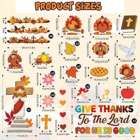 Fancy Land Thanksgiving Religious Bulletin Board Set for Classroom Decorations Fall Christian Jesus Turkey Cutouts for Autumn Harvest Church Sunday School Chalkboard Wall Door Decor 80Pcs in Saudi Arabia