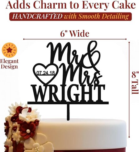 Wedding Cake Toppers - Custom Bride & Groom Design for Your Special Day - Mr & Mrs Cake Topper Brings a Special Touch to Weddings & Anniversaries- Make Your Celebration Unforgettable with Cake Toppers in Saudi Arabia