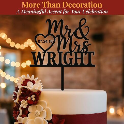 Wedding Cake Toppers - Custom Bride & Groom Design for Your Special Day - Mr & Mrs Cake Topper Brings a Special Touch to Weddings & Anniversaries- Make Your Celebration Unforgettable with Cake Toppers in Saudi Arabia