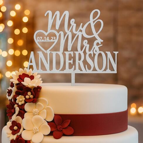 Wedding Cake Toppers - Custom Bride & Groom Design for Your Special Day - Mr & Mrs Cake Topper Brings a Special Touch to Weddings & Anniversaries- Make Your Celebration Unforgettable with Cake Toppers in Saudi Arabia