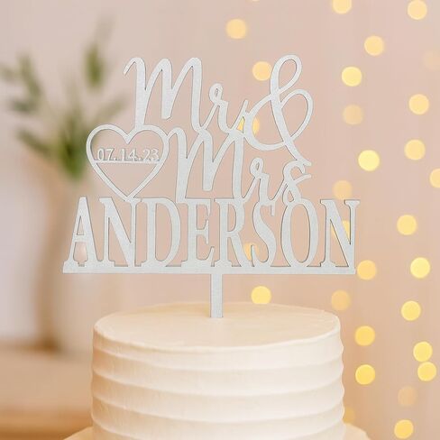 Wedding Cake Toppers - Custom Bride & Groom Design for Your Special Day - Mr & Mrs Cake Topper Brings a Special Touch to Weddings & Anniversaries- Make Your Celebration Unforgettable with Cake Toppers in Saudi Arabia
