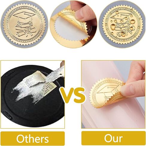 CRASPIRE Congratulations Gold Foil Embossed Stickers Flower Olive Leaf Star 2" Self Adhesive Envelopes Certificate Award Seals Round Sticker for Wedding Invitation Graduation Gift Wrapping Decor in Saudi Arabia