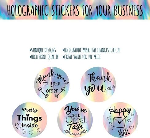 500pcs Thank Stickers Adhesive Label Sticker for Small Package, Wedding Gift Wraps, Mailers (Color: V) in Saudi Arabia
