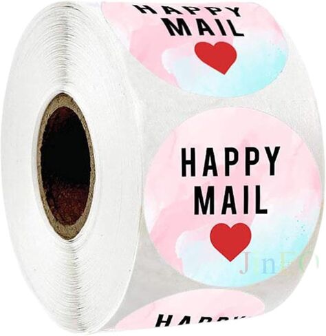 500pcs Thank Stickers Adhesive Label Sticker for Small Package, Wedding Gift Wraps, Mailers (Color: V) in Saudi Arabia