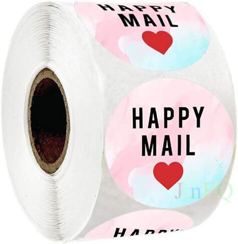 500pcs Thank Stickers Adhesive Label Sticker for Small Package, Wedding Gift Wraps, Mailers (Color: V) in Saudi Arabia