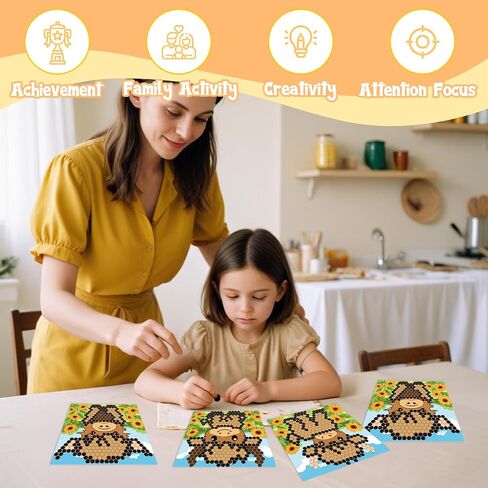 زاوية الدانتيلان Safari Safari موضوع DIY POM POM ART مجموعة للأطفال من العمر 3-6 سنوات 3 قطع - الفنون والحرف المرح in Saudi Arabia