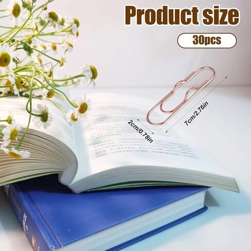 30 Pack Stainless Steel Pen Clips, Metal Holder For Notebooks, Journals, Clipboard, Travelers Notebook, Paper Accessories In Gold, Silver, Rose Gold, 2.76 x 0.78 Inches in Saudi Arabia