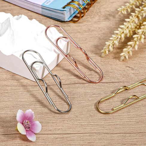 30 Pack Stainless Steel Pen Clips, Metal Holder For Notebooks, Journals, Clipboard, Travelers Notebook, Paper Accessories In Gold, Silver, Rose Gold, 2.76 x 0.78 Inches in Saudi Arabia