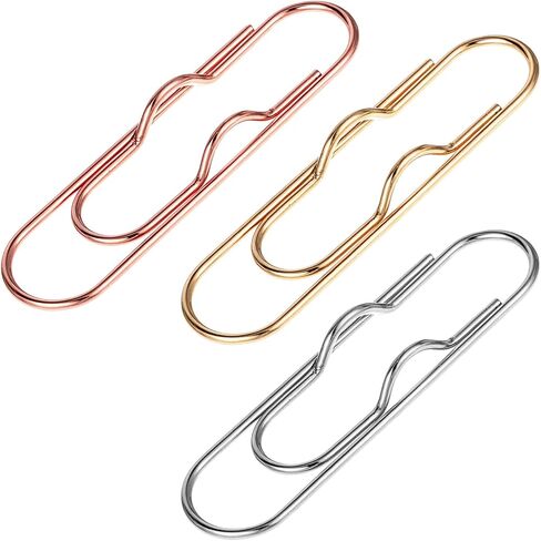 30 Pack Stainless Steel Pen Clips, Metal Holder For Notebooks, Journals, Clipboard, Travelers Notebook, Paper Accessories In Gold, Silver, Rose Gold, 2.76 x 0.78 Inches in Saudi Arabia