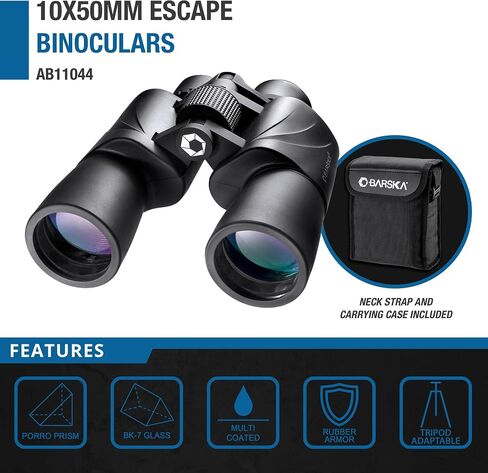 BARSKA Escape Porro 10x50 Binoculars (Green Lens) in Saudi Arabia