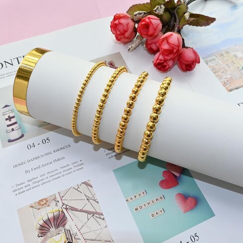مجموعة 1500pcs حبات الفواصل الذهبية ، حبات ذهبية مستديرة مستديرة لصنع المجوهرات سوار in Kuwait