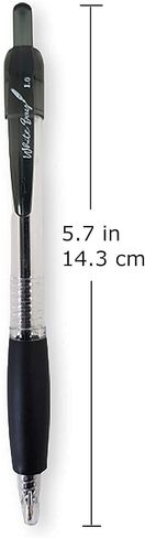 White Bay Retractable Proper Pens Ink Black Poins ، Media Point (1mm) ، 18 pack in Saudi Arabia