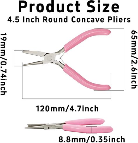 pson 4.8 Inch Round and Concave Nose Pliers, Wire Looping and Bending Tools for DIY Jewelry Making, Beading, Hobby Craft Projects(Black) in Saudi Arabia