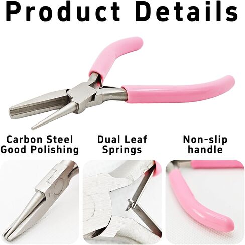 pson 4.8 Inch Round and Concave Nose Pliers, Wire Looping and Bending Tools for DIY Jewelry Making, Beading, Hobby Craft Projects(Black) in Saudi Arabia