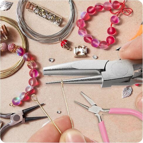 pson 4.8 Inch Round and Concave Nose Pliers, Wire Looping and Bending Tools for DIY Jewelry Making, Beading, Hobby Craft Projects(Black) in Saudi Arabia