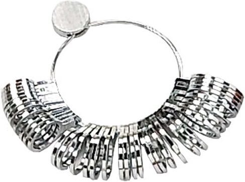 أداة قياس حلقة الفولاذ المقاوم للصدأ | الأحجام 1-15 مع نصف أحجام الزيادة المتاحة | 29 قطعة ثقيلة مع عرض 3 مم | رائع للمجوهرات المحترفين ومشاريع DIY in Kuwait