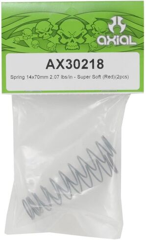 السباق المحوري #AX30218 Spring 14x70mm 2.07 رطل/بوصة - Super Soft (أحمر) (2pcs) ل Wraith المحوري in Saudi Arabia