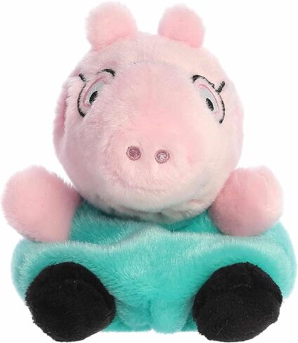 Aurora® Playfl Peppa Pig ™ Daddy Pav Palm Pals ™ محشو - ألعاب مرخصة رسميًا لجميع المعجبين - مثالية لأعياد الميلاد والبالغين والأطفال جميع الأعمار - الوردي 4 بوصات in Saudi Arabia