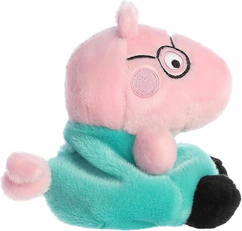 Aurora® Playfl Peppa Pig ™ Daddy Pav Palm Pals ™ محشو - ألعاب مرخصة رسميًا لجميع المعجبين - مثالية لأعياد الميلاد والبالغين والأطفال جميع الأعمار - الوردي 4 بوصات in Saudi Arabia