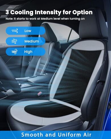 COMFIER Cooling Car Seat Cover Cushion for Car Front Seats, Black 12V Car Seat Cooling Pad, Front Seat Covers for Cars Trucks SUV Universal in Saudi Arabia