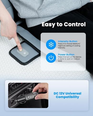 COMFIER Cooling Car Seat Cover Cushion for Car Front Seats, Black 12V Car Seat Cooling Pad, Front Seat Covers for Cars Trucks SUV Universal in Saudi Arabia