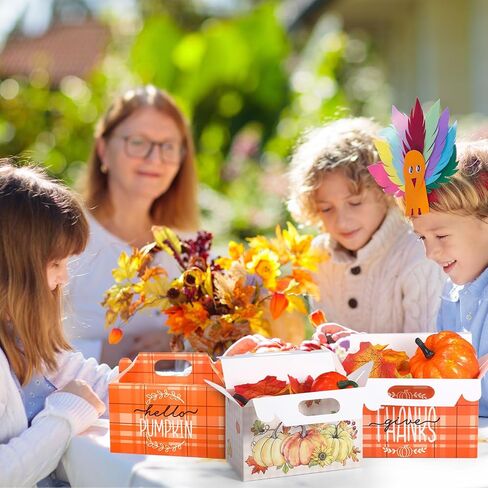 Pasimy 24 Fall Party Candy Candy Boxes حفلة عيد الشكر صناديق الخريف حصاد اليقطين Maple Leac in Kuwait