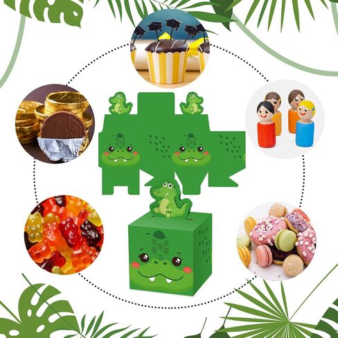 Outus 48 Pcs Safari Animal Party Favor Boxes Safari Party Decorations Jungle Animal Candy Goodie Treat Gift Boxes for Birthday Baby Shower Decorations Supplies in Saudi Arabia