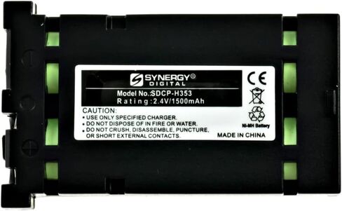 Synergy Digital Cordless Phone Battery, Compatible with Panasonic N4HHEPA00001 Cordless Phone, (Ni-MH, 2.4V, 1500 mAh), Replacement for Panasonic HHR-P513 Battery in Saudi Arabia