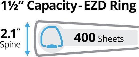 Avery® Heavy-Duty View 3-Ring Binder With Locking One-Touch EZD™ Rings, 1 1/2" D-Rings, Red in Saudi Arabia