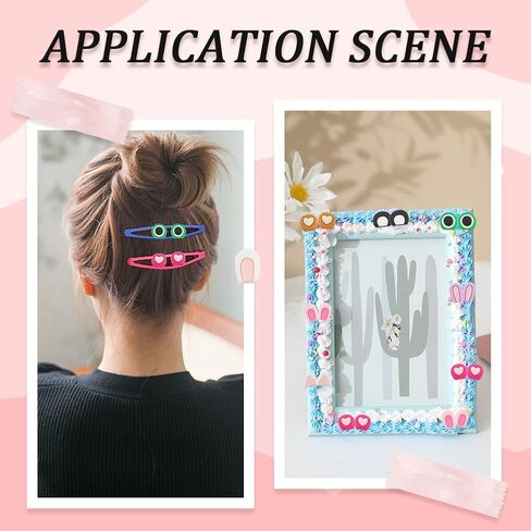 Sunnyclue 1 Box 96pcs 8 أنماط Cabochons Cabochons Mini Resin Charms Flatback Cartoon Animal Cat Rabbit Bear Pink Gein in Saudi Arabia