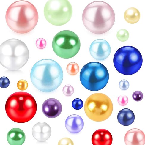 230 Pieces Floating Pearls for Vases Filler, 20/14/10mm Pearl Beads No Hole Faux Pink and White Beads for Vase Centerpieces Home Table Party Decor in Kuwait