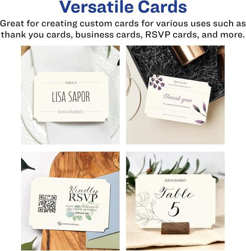 Avery Printable Rectangle Scalloped Postcards, Sure Feed Technology, 4" x 6", Ivory Cardstock, Print-To-The-Edge, Laser/Inkjet Cards, 100 Total in Saudi Arabia