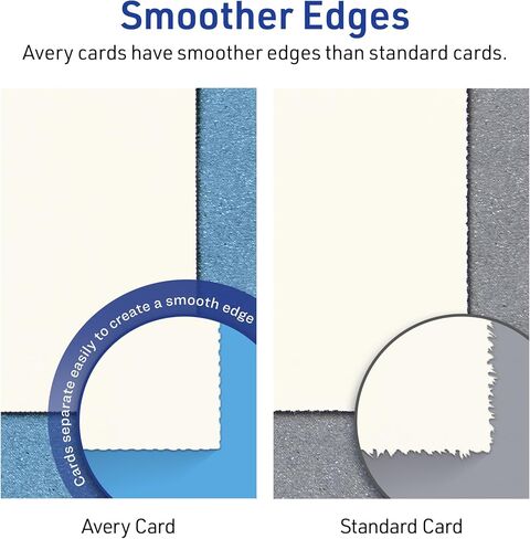 Avery Printable Rectangle Quarter Fold Greeting Cards, 4.25" x 5.5", Matte Ivory Cardstock, Laser/Inkjet, 50 Total, Great for Thank You Cards, Event Invitations, and More in Saudi Arabia