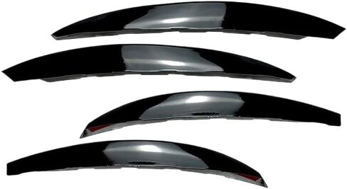 4Pcs Car Front Bumper Splitter Fins Body Spoiler Canards Cover Decoration Trim Exterior Parts for Mercedes-Benz C-Class W206(Black-Glossy Black) in Saudi Arabia