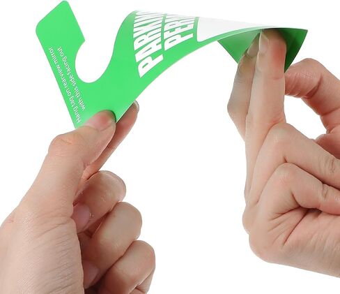 100 Pack Parking Permit Hang Tags Plastic Parking Placards PVC Hang Tag 3 x 5 Inch for Car Rear View Mirror (Green) in Saudi Arabia