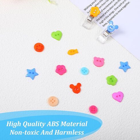 أزرار حرفية 200 مساءً ، زر ملون لـ Craft Round Heart Star Flower Flower Flats for DIY Crafts Handmade Ornament Fradons Haptoners for Scrapbooking Gifts in Saudi Arabia