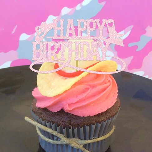 Cowgirl Birthday Cupcake Topcake Toppers Rodeo Howdy Decoration Western Party Supplies Girl in Kuwait