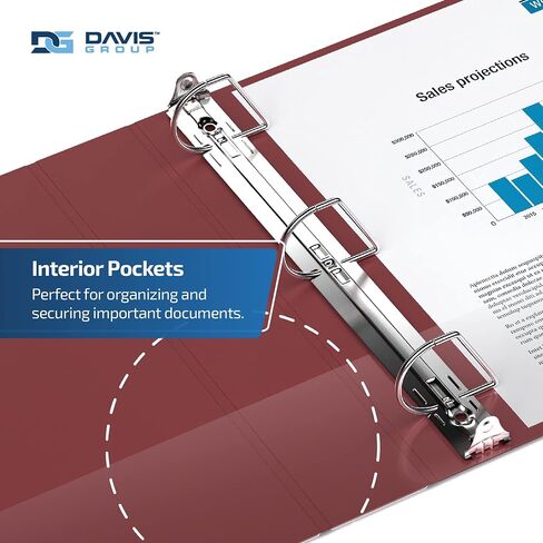 Premium Economy, Angle D Ring, Binder, (Burgundy, 1.5") in Kuwait