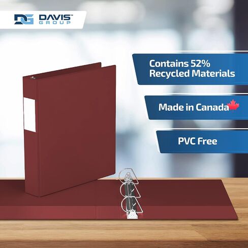 Premium Economy, Angle D Ring, Binder, (Burgundy, 1.5") in Kuwait