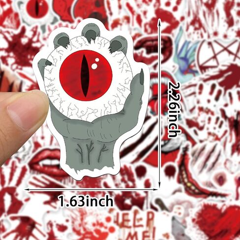 482pcs ملصقات عتيقة ملصقات رعب دموي للاصطدام من الهالوين scr.catbooking سريعة أجهزة الكمبيوتر المحمولة التزلج على أجهزة الكمبيوتر المحمولة. in Kuwait