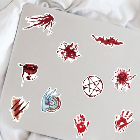 482pcs ملصقات عتيقة ملصقات رعب دموي للاصطدام من الهالوين scr.catbooking سريعة أجهزة الكمبيوتر المحمولة التزلج على أجهزة الكمبيوتر المحمولة. in Kuwait
