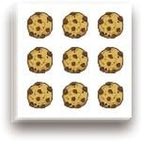AHANDMAKER 180 Pcs Self-Adhesive Cookie Stickers, 0.98 Inch Cookie Scrapbook Paper, Chocolate Chip Cookie Stickers for Planner Calendar Scrapbook Crafting Party Decor Gift Bag Seal for Party, Yellow in Saudi Arabia
