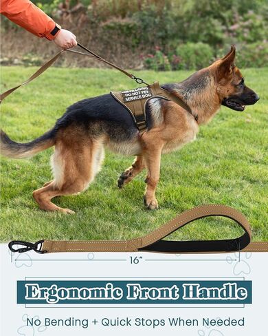 6-8 FT Heavy Duty Dog Leash for Medium Large Dogs, Double Handles Nylon Bungee Dog Leash with Locking Carabiner Clip, Reflective Durable Thick for Walking, Running in Saudi Arabia