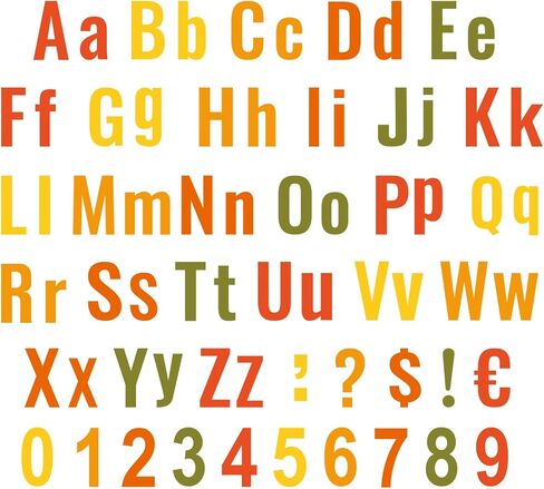 134 PCS Fall Bulletin Board Letters Autumn ALPHABET ALPHABET رقم الرمز الرمز الورق القواطع عيد الشكر رسائل زخرفة مجموعة مع 200 PCS POINT in Saudi Arabia