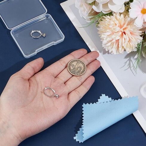 Benecreat 2pcs 925 String Silver Silver Flance Racher ، إعدادات الإطار البيضاوي للمعلقات الفارغة ، وصنع المجوهرات القلادة in Kuwait