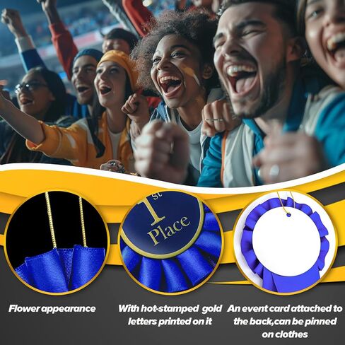 3 PCS Award Dibbons مجموعة وردية ، أول أشرطة المركز الثالث ، جائزة الشريط الثالث الثاني ، الشريط الشرف الأول ، المركز الثالث للاعتراف بالفصول الدراسية ، عرض المواهب ، الأحداث الرياضية (Blue Red White) in Saudi Arabia